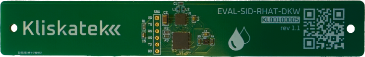Placa del tag sensor SenseID, RFID UHF sin batería
