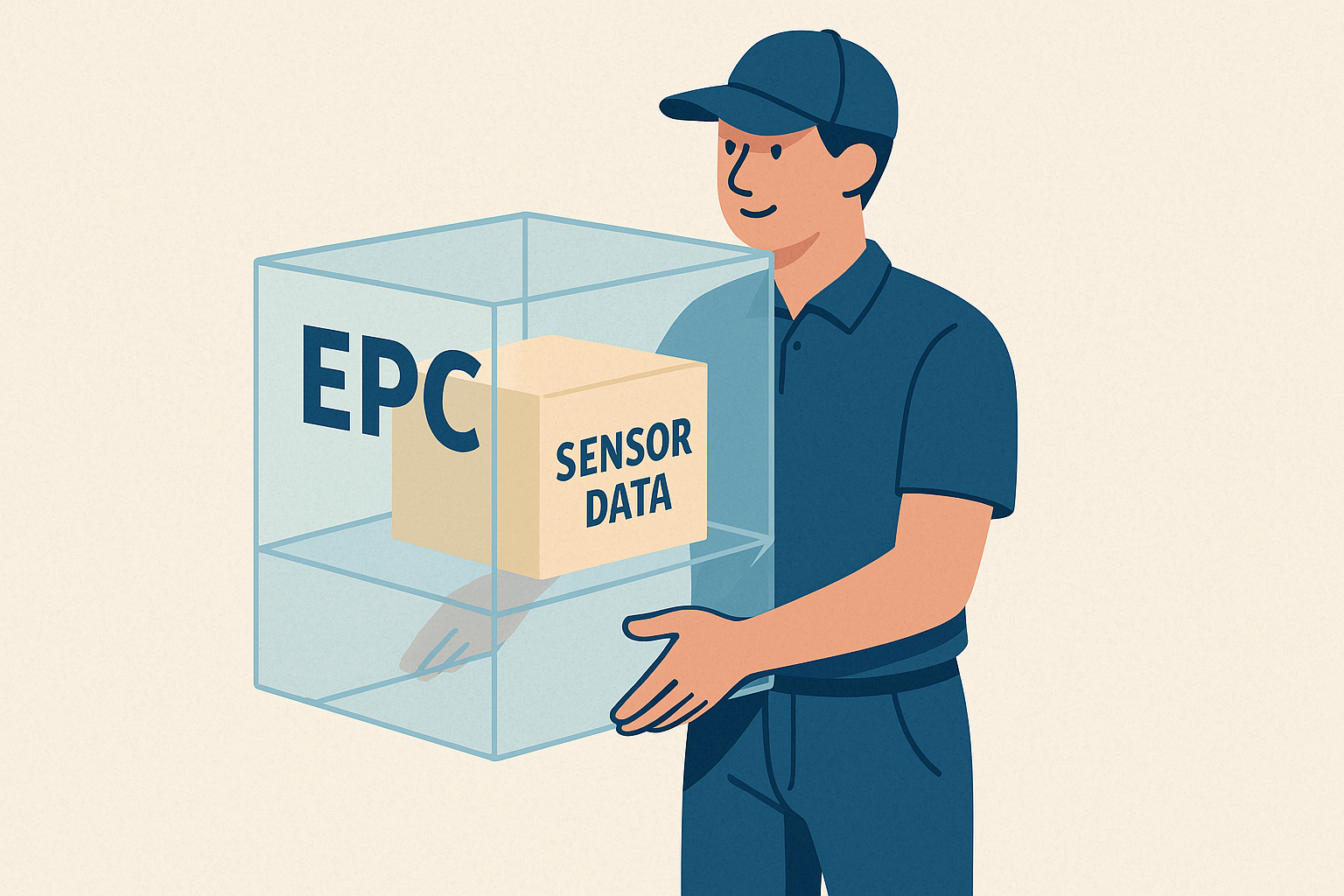 Sensor data integrated in EPC